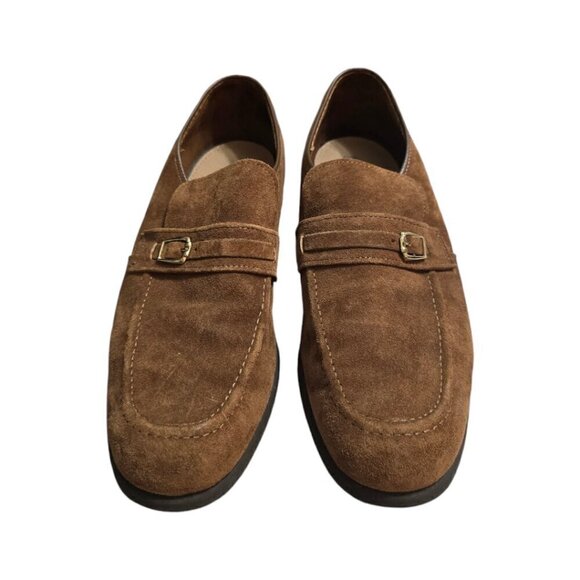Hush Puppies Vintage Brown Suede Round Toe Slip On Loafers Sz 9M - Picture 3 of 8